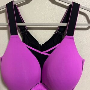 Livi Active Pink and Black High-Impact Sports Bra